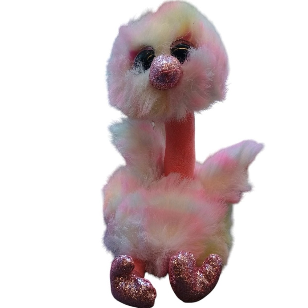 Ty Beanie Boos Collection Pastel Pink Ostrich